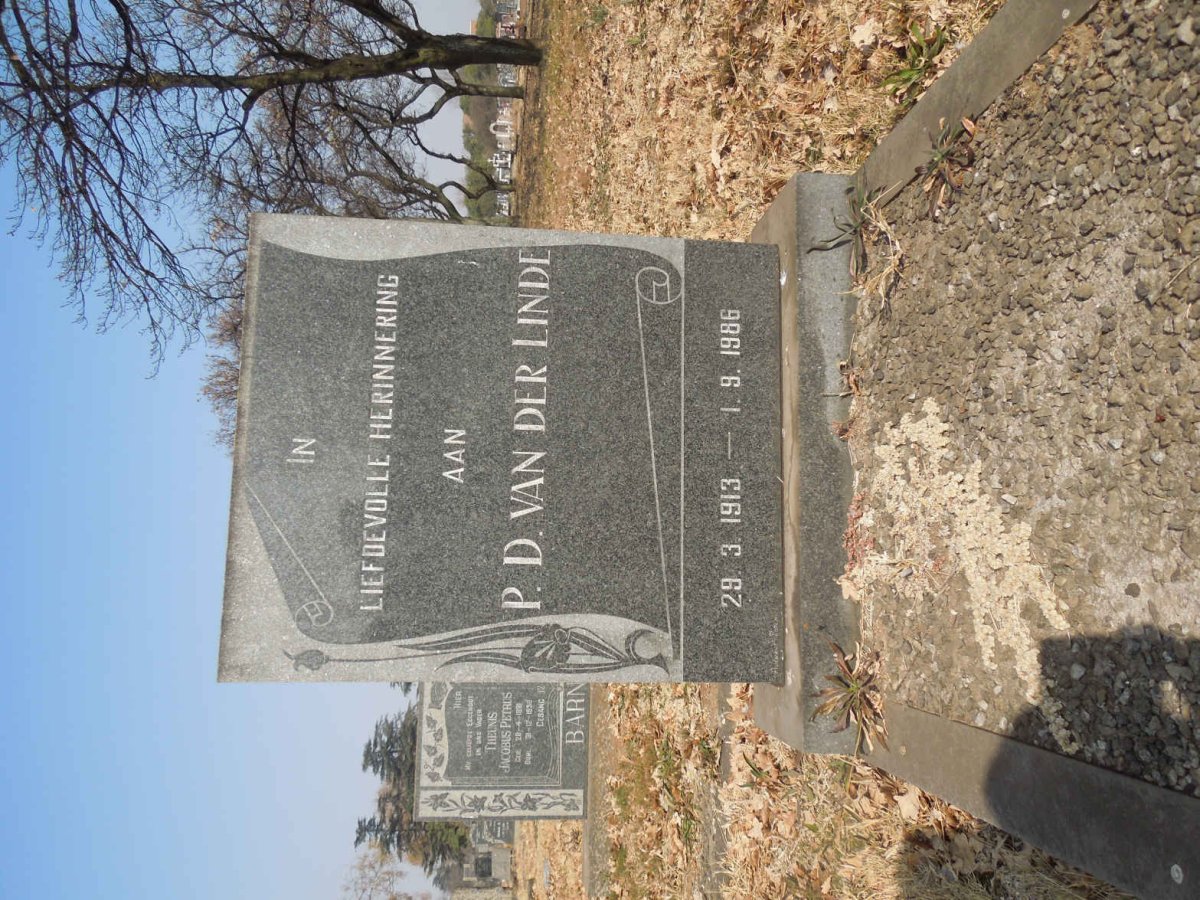 LINDE P.D., van der 1913-1986