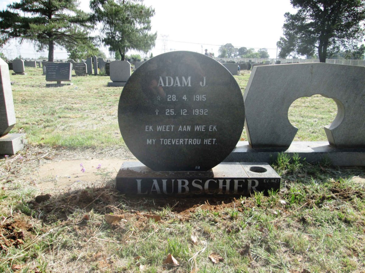 LAUBSCHER Adam J. 1915-1992