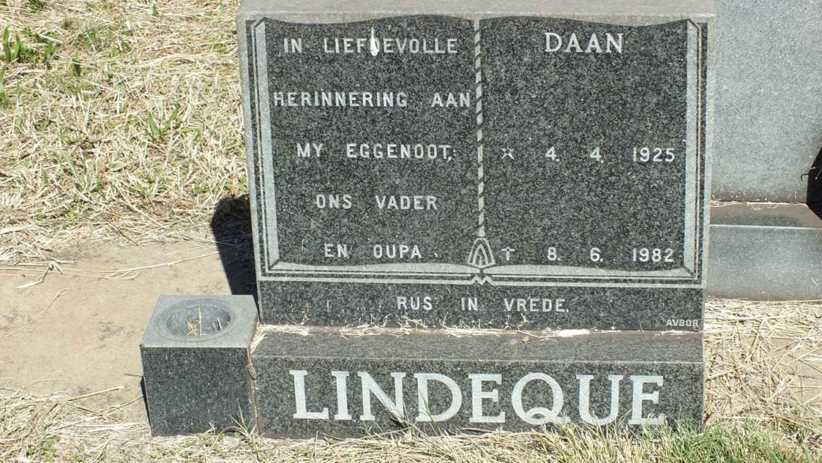 LINDEQUE Daan 1925-1982