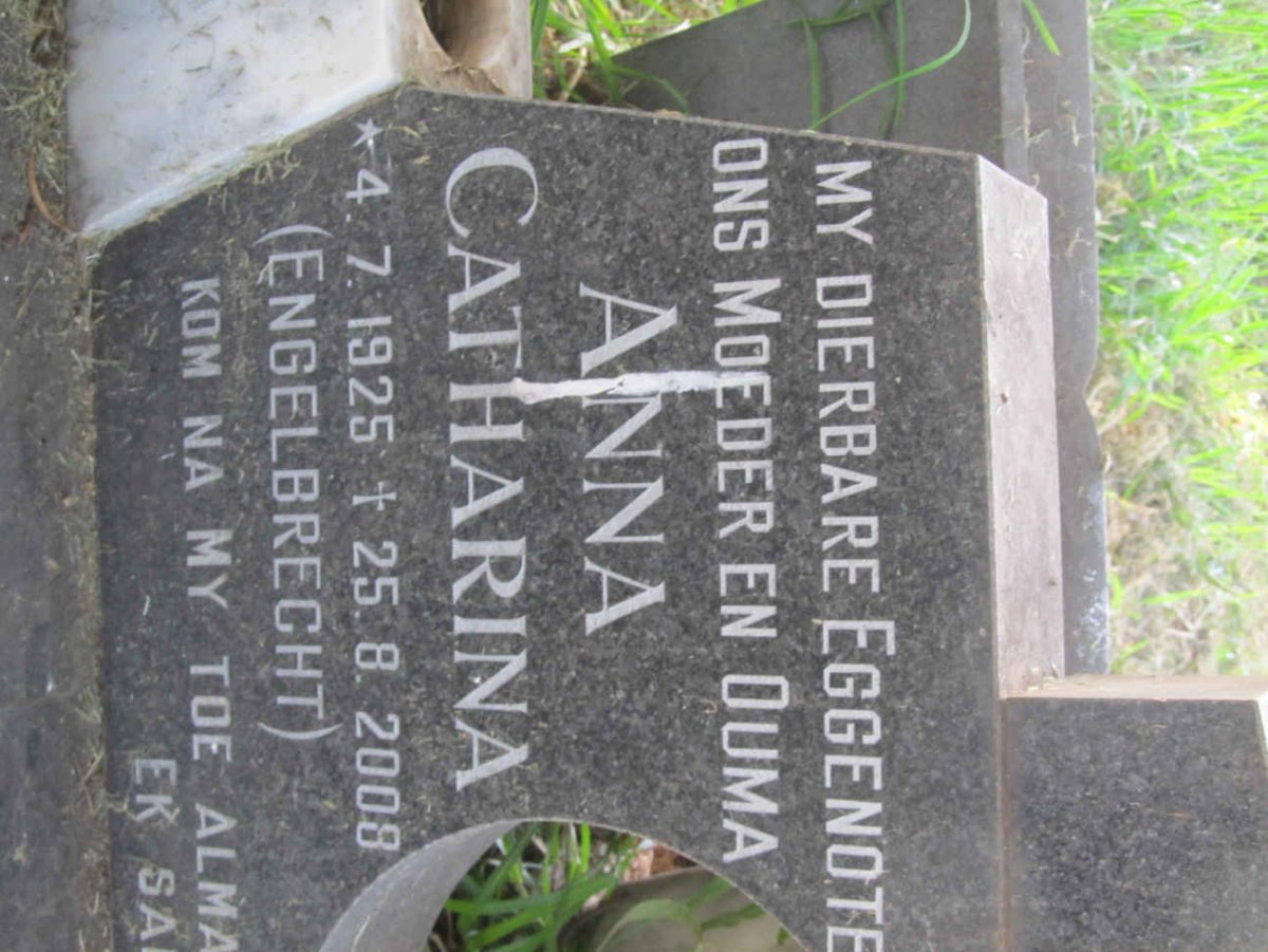 LUDEKE Pieter Jacobus 1919-1986 &amp; Anna Catharina ENGELBRECHT 1925-2008