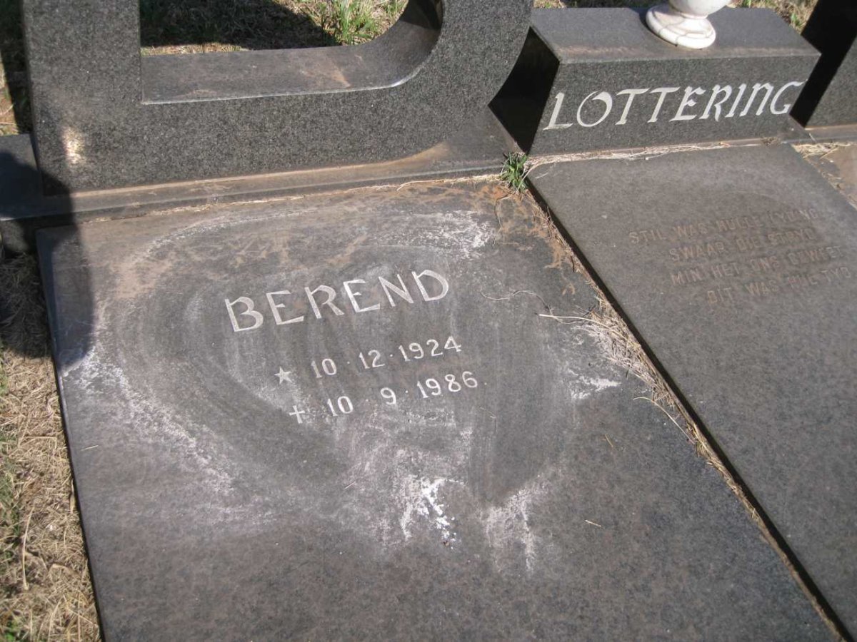 LOTTERING Berend 1924-1986