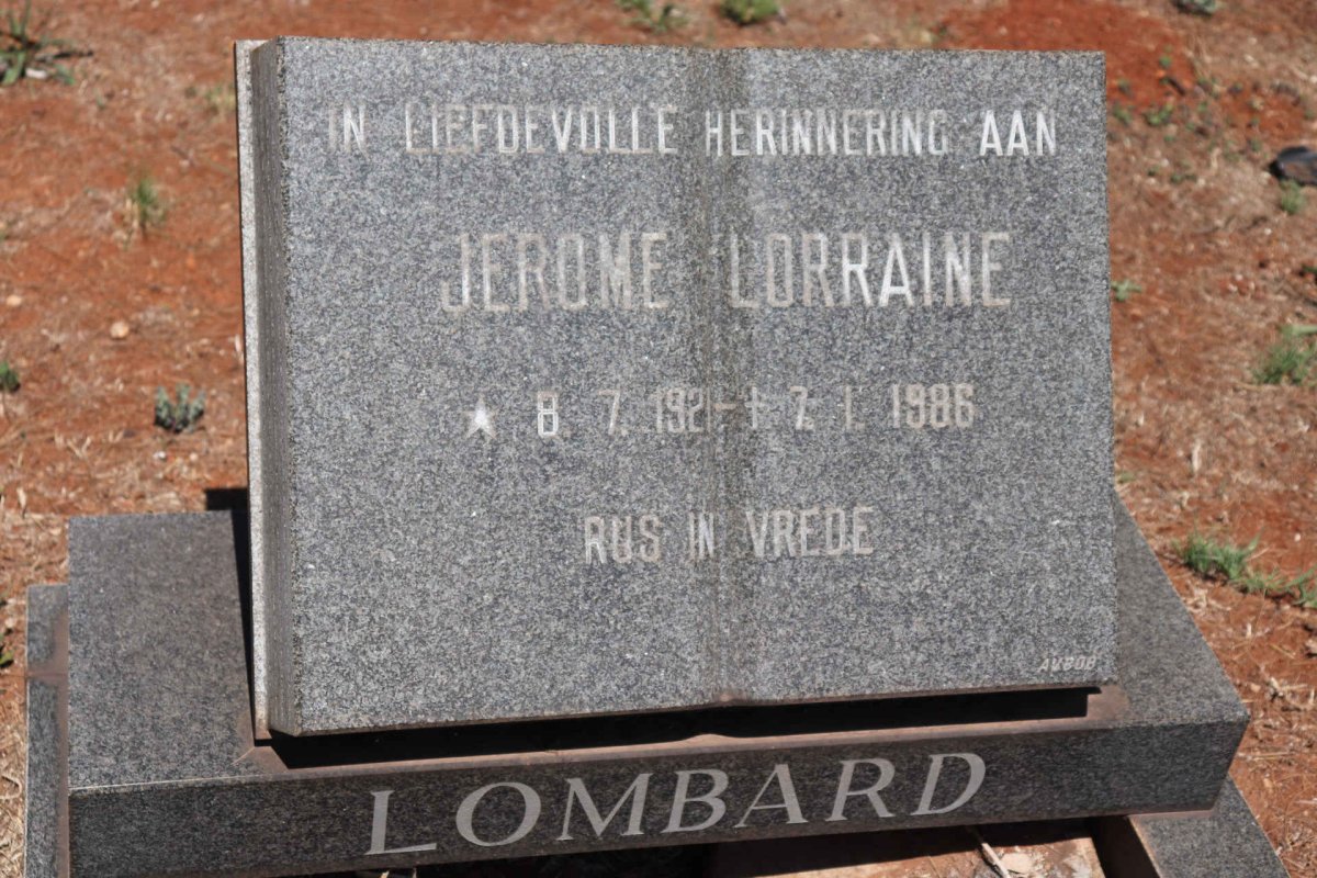 LOMBARD Jerome Lorraine 1921-1986
