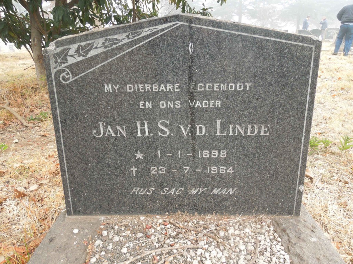 LINDE Jan H.S., v.d. 1898-1964