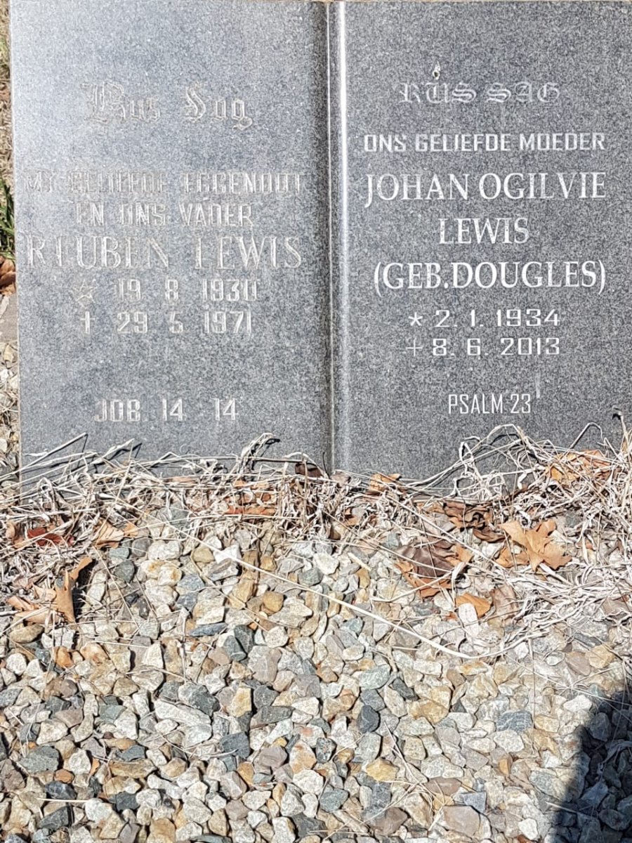 LEWIS Reuben 1930-1971 &amp; Johan Ogilvie DOUGLES 1934-2013