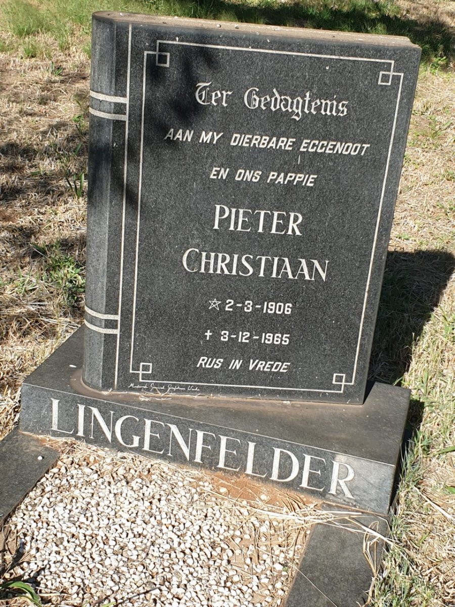 LINGENFELDER Pieter Christiaan 1906-1965