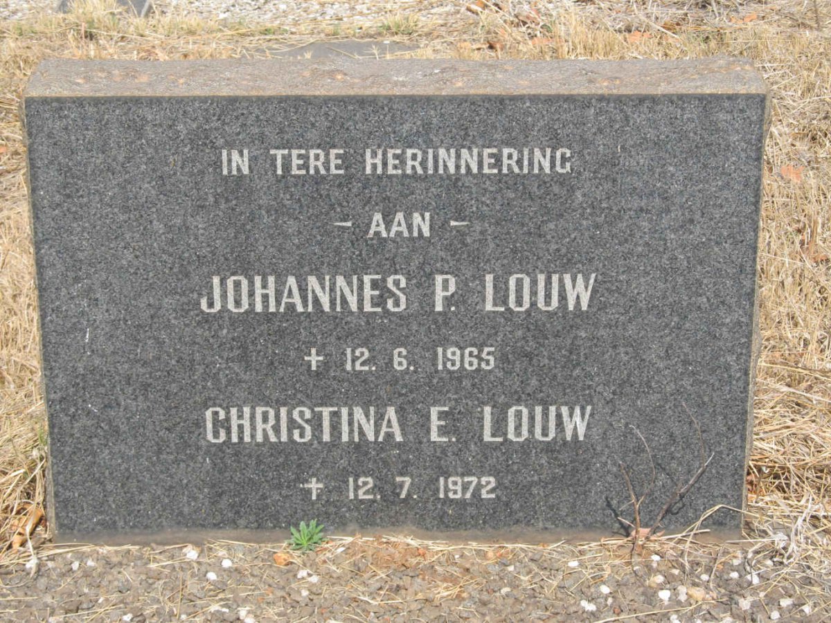 LOUW Johannes P. -1965 :: LOUW Christina E. -1972