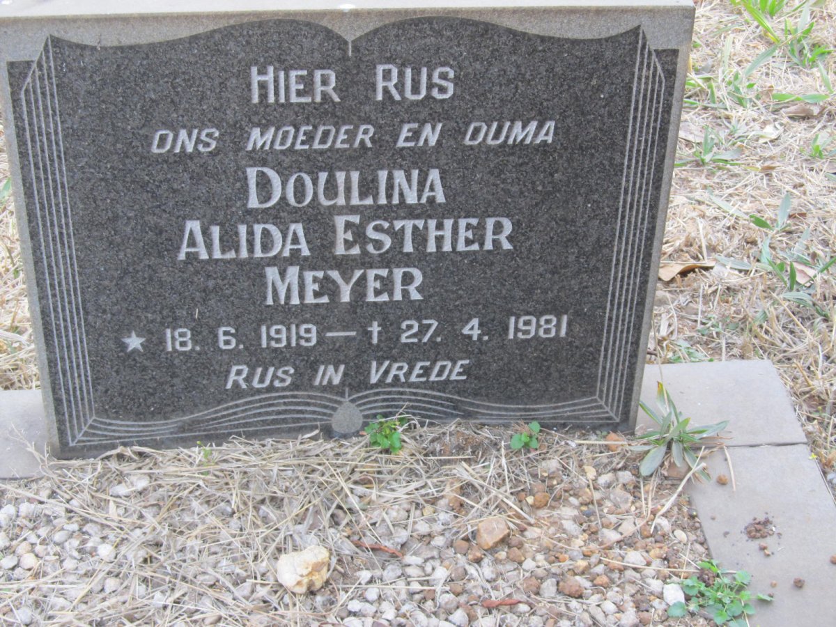 MEYER Doulina Alida Esther 1919-1981