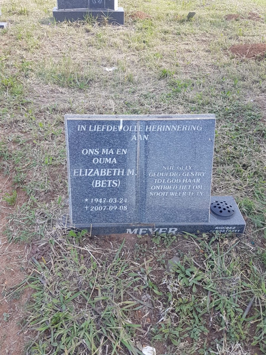 MEYER Elizabeth M. 1947-2007