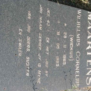 MAARTENS Wilhelmus Cornelius 1965-1985