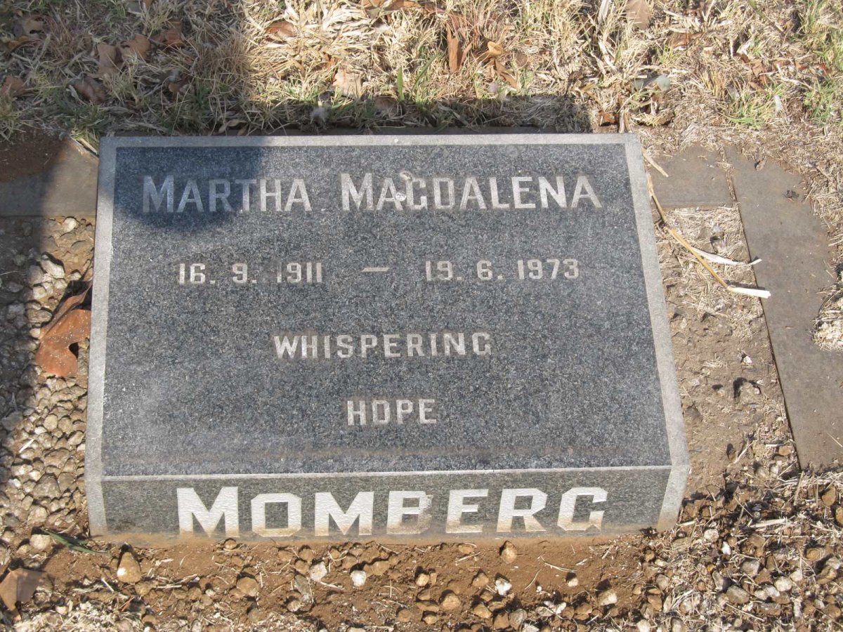 MOMBERG Martha Magdalena 1911-1973