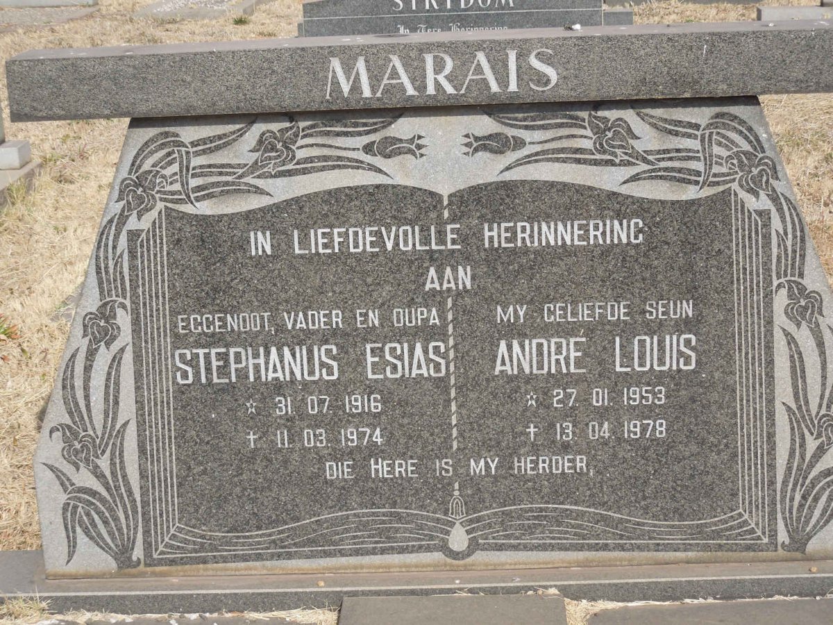 MARAIS Stephanus Esias 1916-1974 :: MARAIS Andre Louis 1953-1978