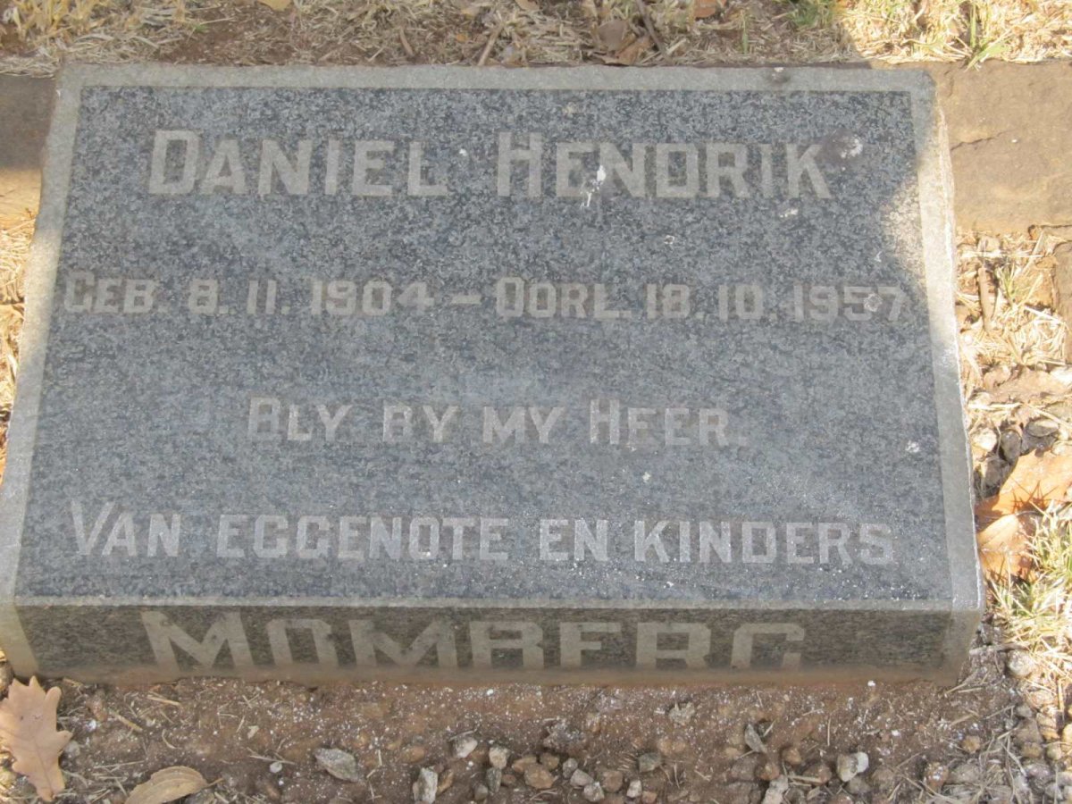 MOMBERG Daniel Hendrik 1904-1957