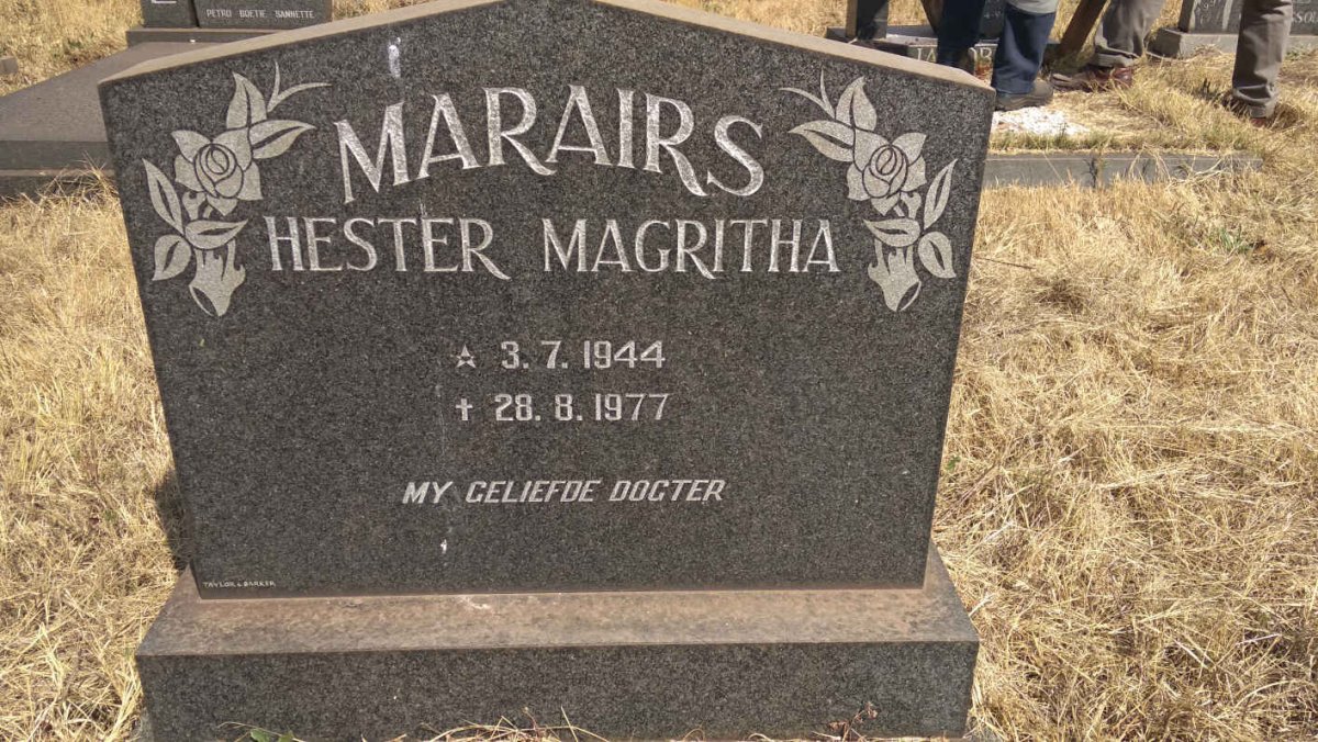 MARAIRS Hester Magritha 1944-1977