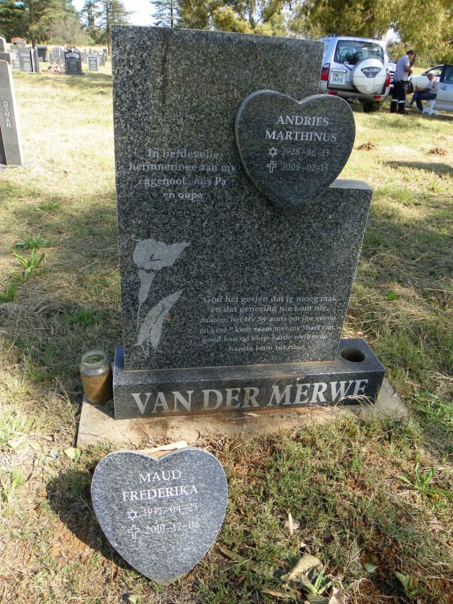 MERWE Andries Marthinus, van der 1928-2009