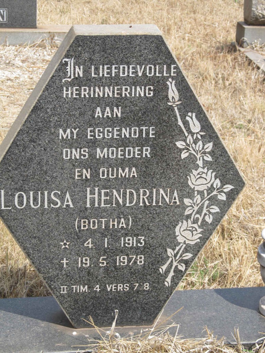MARAIS Wilhelm Christian 1916-2000 &amp; Louisa Hendrina BOTHA 1913-1978