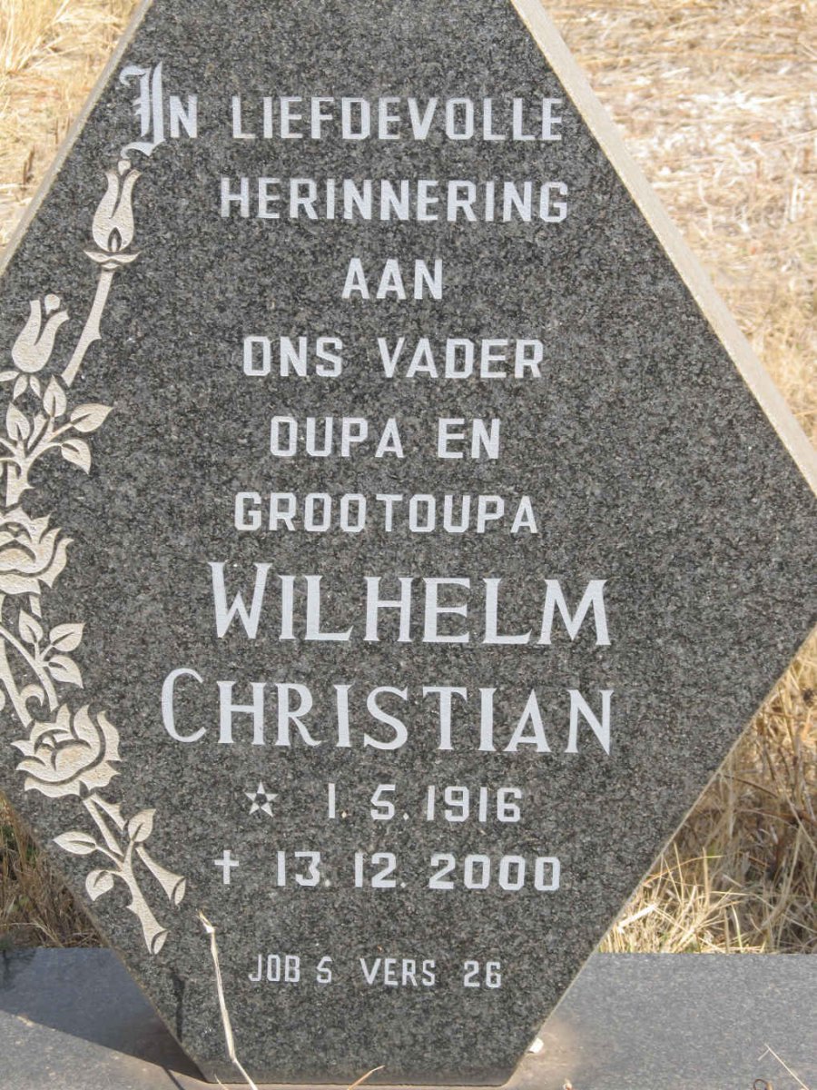MARAIS Wilhelm Christian 1916-2000 &amp; Louisa Hendrina BOTHA 1913-1978