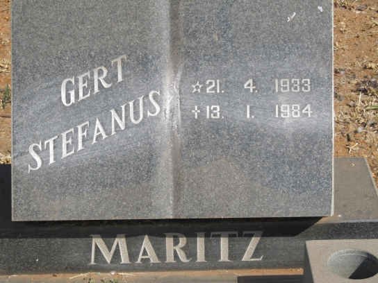 MARITZ Gert Stefanus 1933-1984