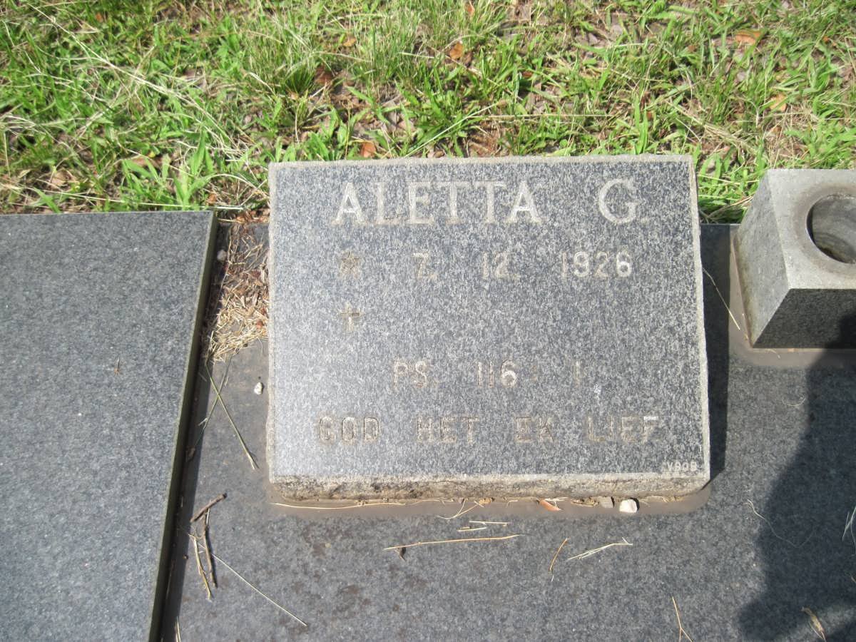 MCDONALD Aletta G. 1926-