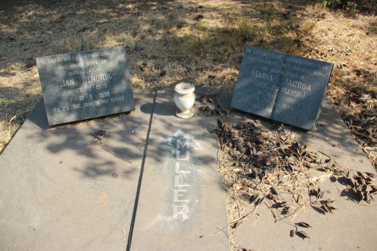 MULLER Jan Hendrik 1909-1998 &amp; Maria Jacoba DU PLESSIS 1916-1987