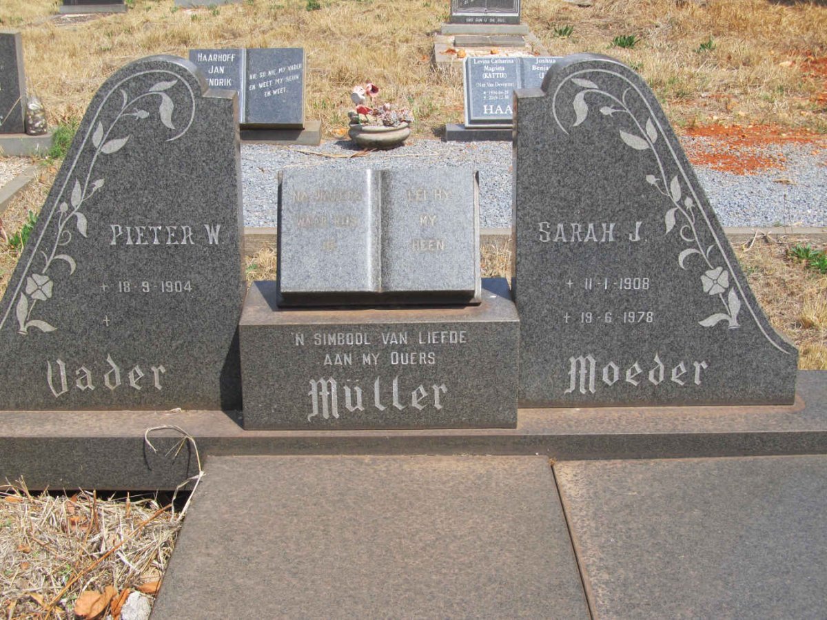 MULLER Pieter W. 1904- &amp; Sarah J. 1908-1978