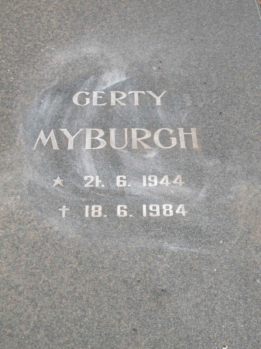 MYBURGH Johan 1938-1990 &amp; Gerty 1944-1984