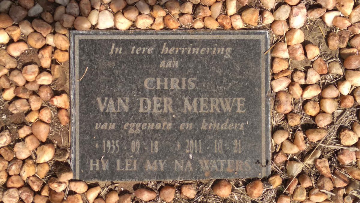 MERWE Maria Catharina Helena, van der 1898-1978 :: VAN DER MERWE Chris 1935-2011