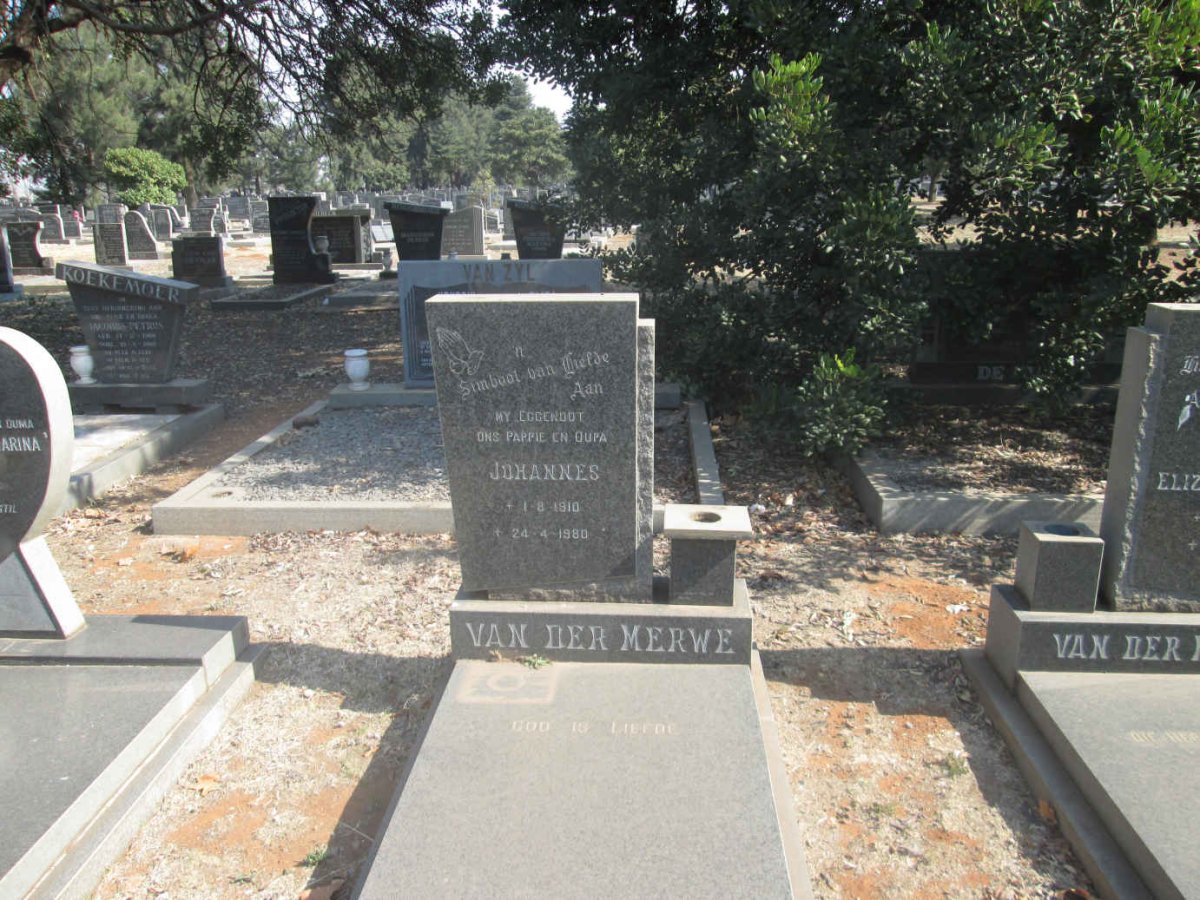 MERWE Johannes, van der 1910-1980