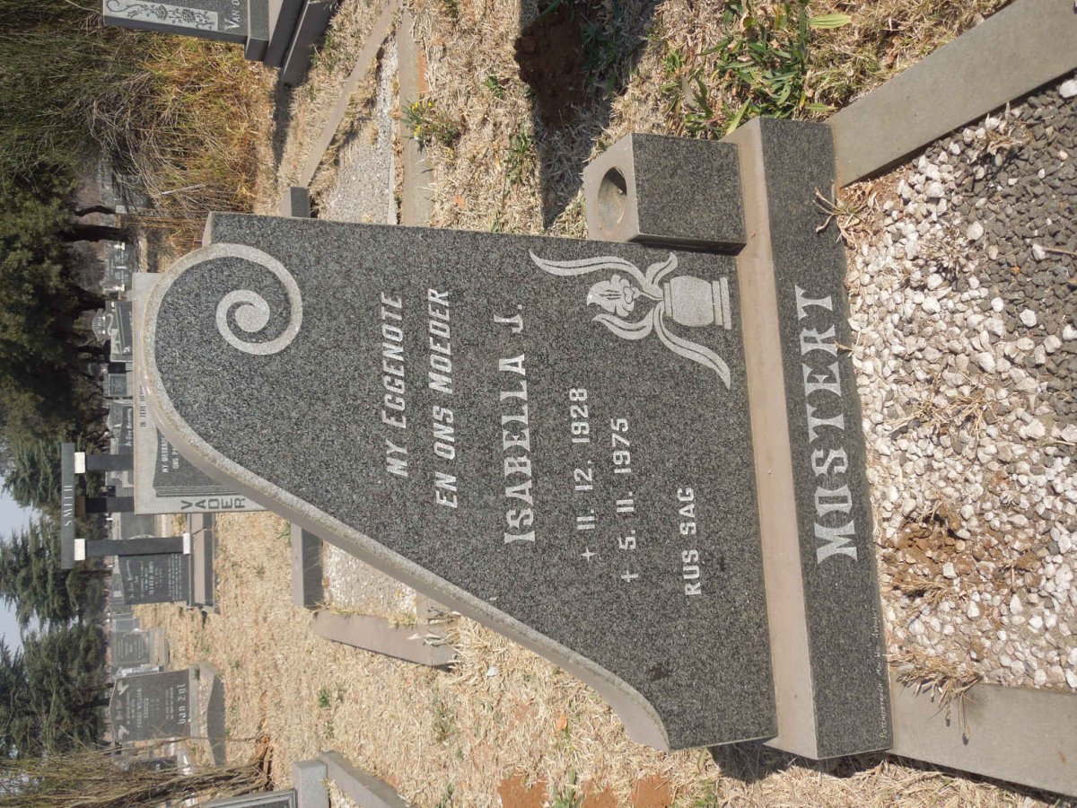 MOSTERT Isabella J. 1928-1975