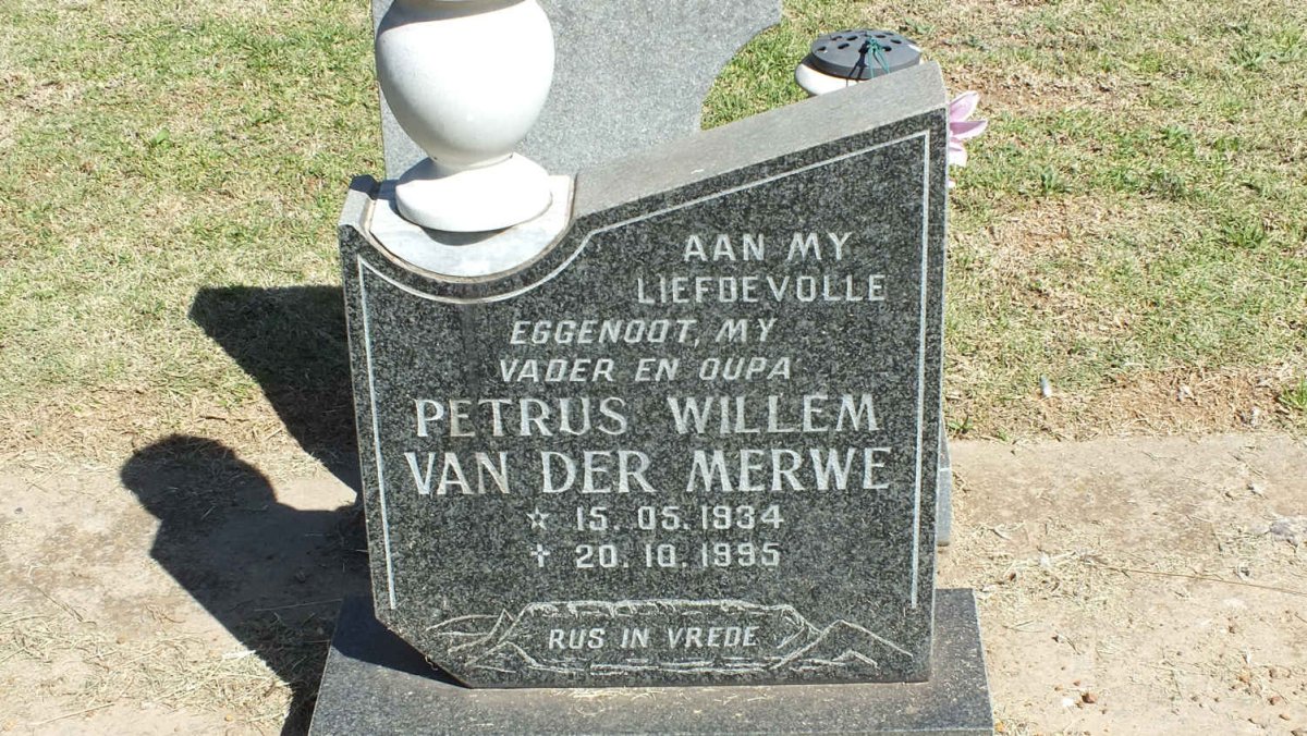 MERWE Petrus Willem, van der 1934-1995