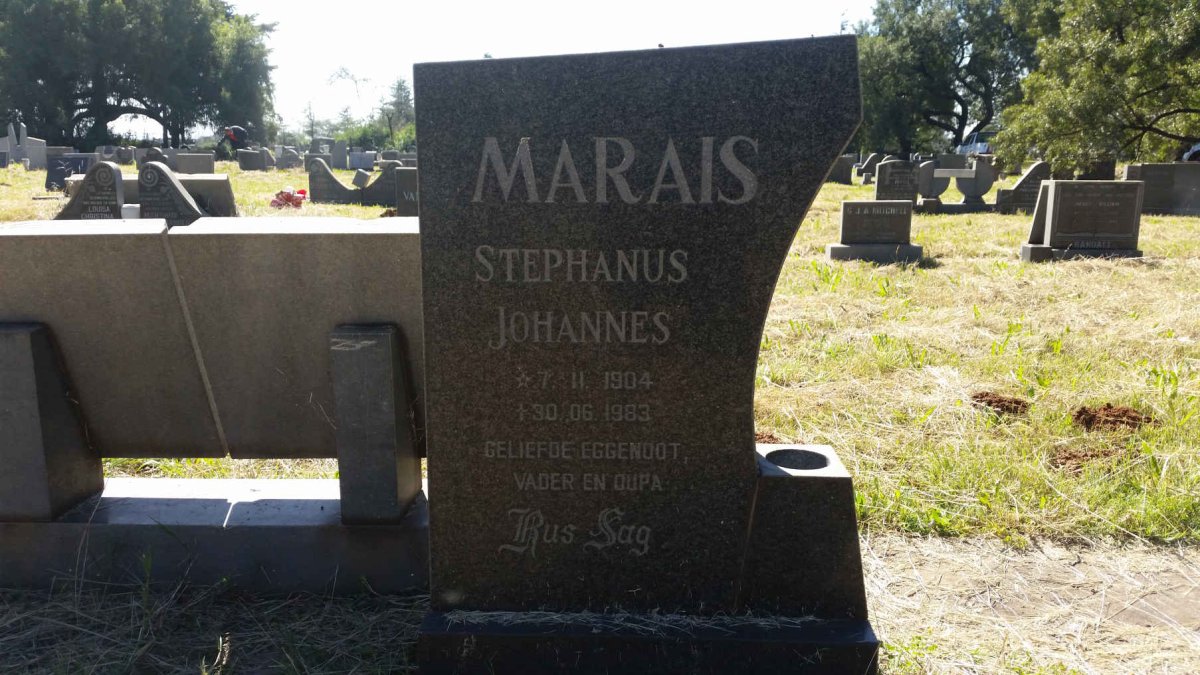 MARAIS Stephanus Johannes 1904-1983