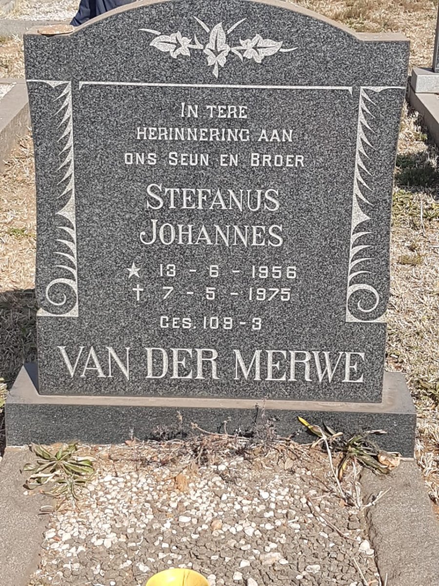 MERWE Stephanus Johannes, van der 1956-1975