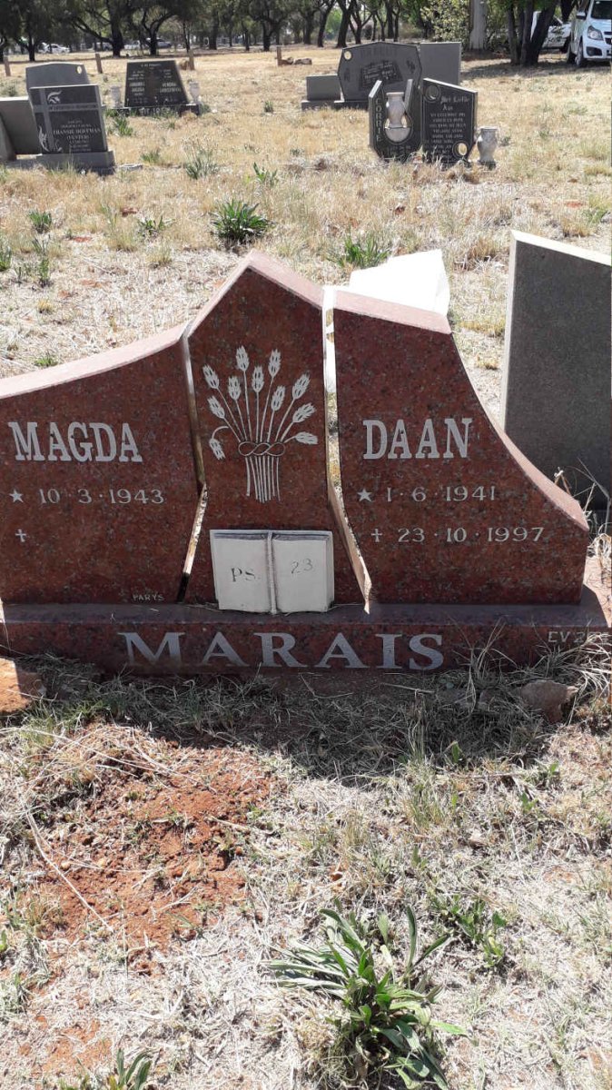 MARAIS Daan 1941-1997 &amp; Magda 1943-