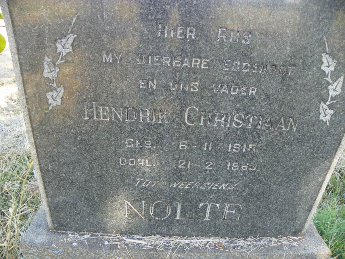 NOLTE Hendrik Christiaan 1915-1963