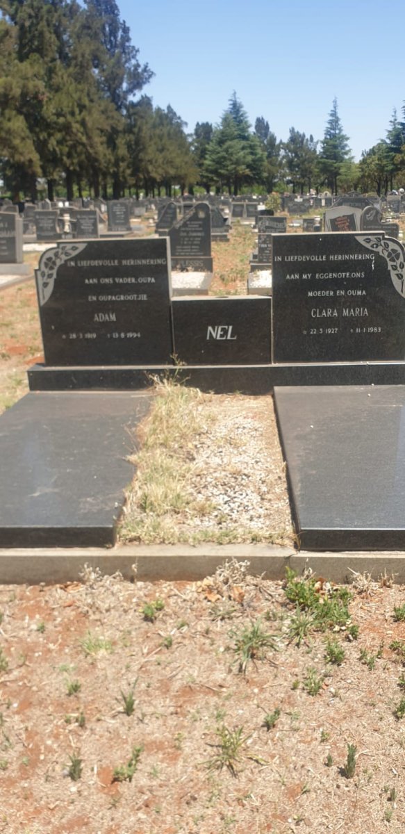 NEL Adam 1919-1994 &amp; Clara Maria 1927-1983