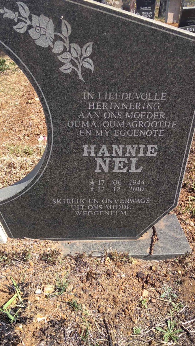 NEL Hannie 1944-2010