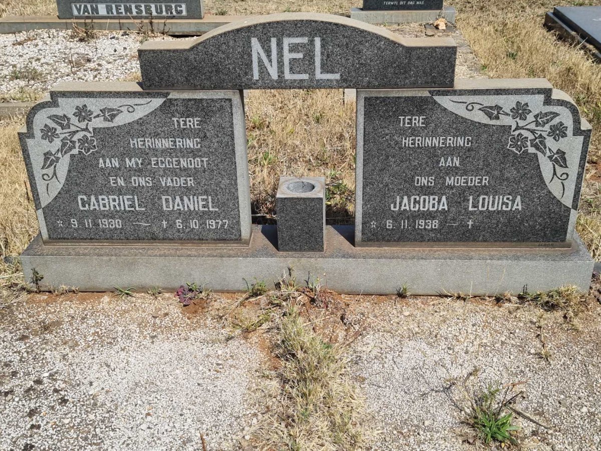 NEL Gabriel Daniel 1930-1977 &amp; Jacoba Louisa 1938-