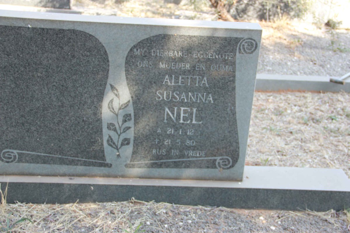 NEL Aletta Susanna 1912-1980