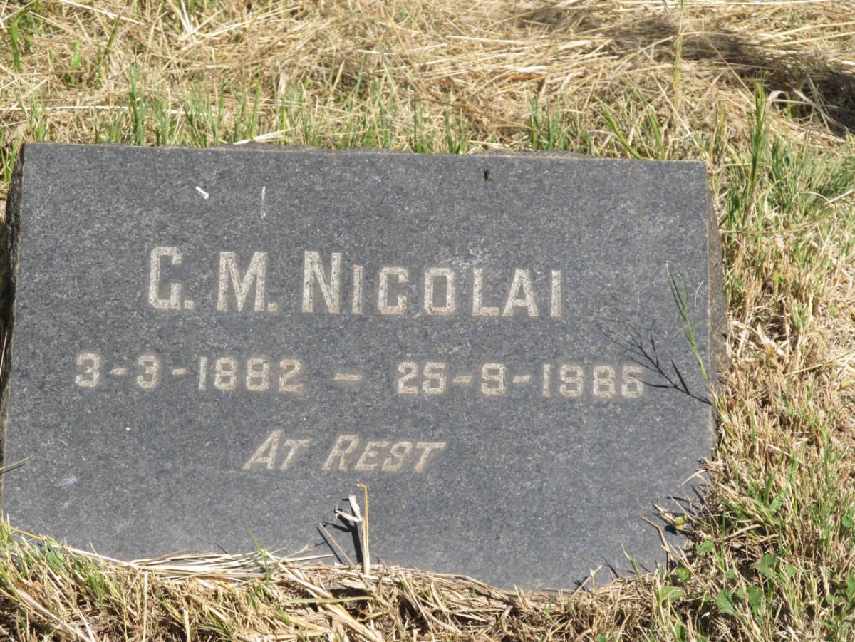 NICOLAI G.M. 1882-1985