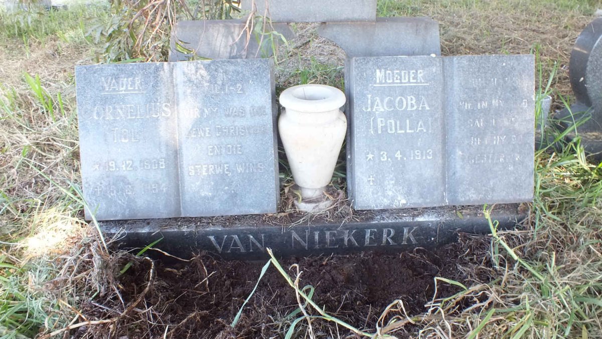 NIEKERK Cornelius, van 1908-1994 &amp; Jacoba 1913-