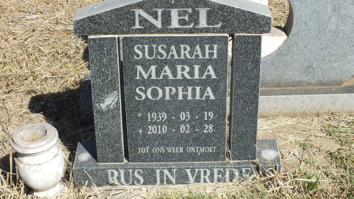 NEL Susarah Maria Sophia 1939-2010