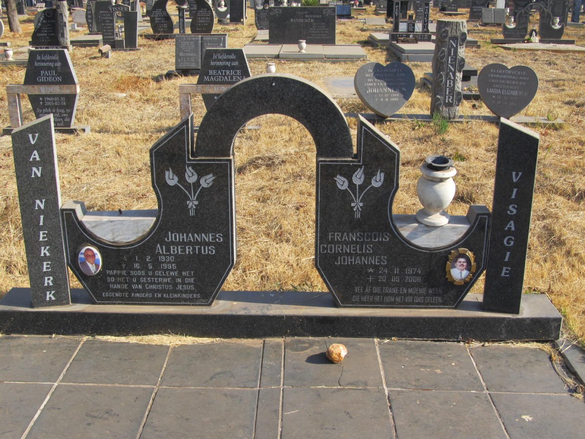 NIEKERK Johannes Albertus, van 1930-1995 :: VISAGIE Franscois Cornelis Johannes 1974-2006 