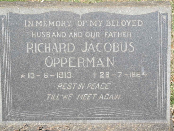OPPERMAN Richard Jacobus 1913-1964