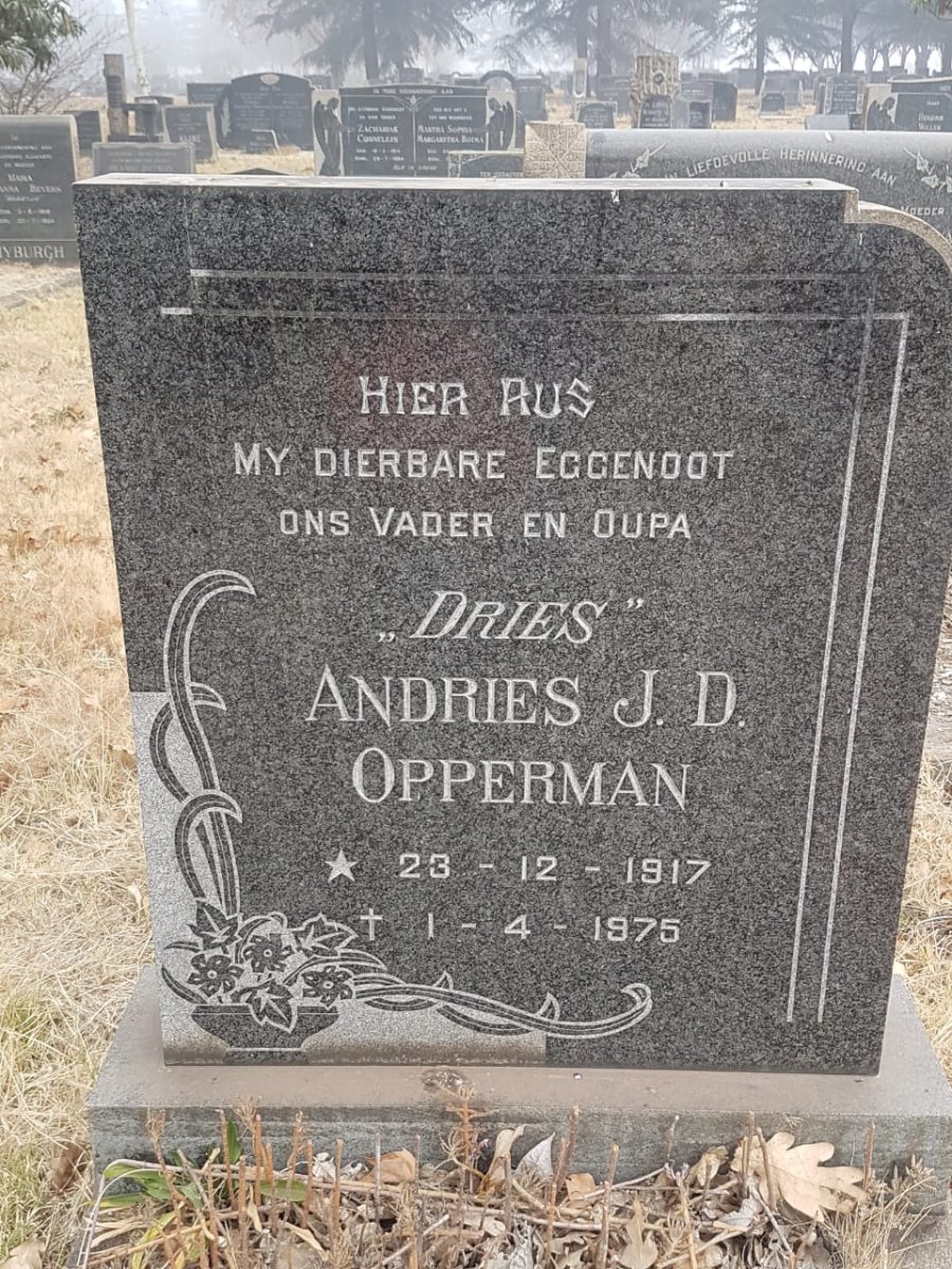 OPPERMAN Andries J.D. 1917-1975