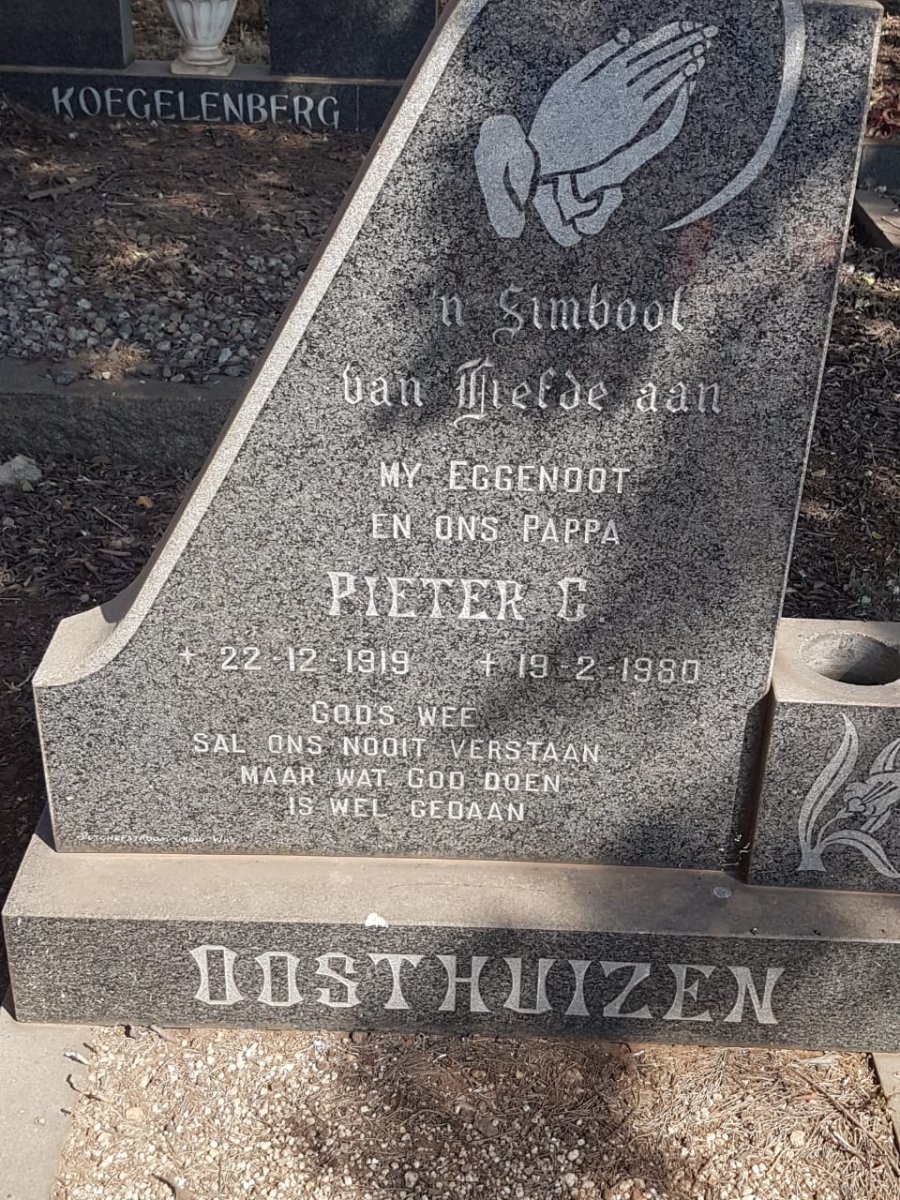 OOSTHUIZEN Pieter C. 1919-1980