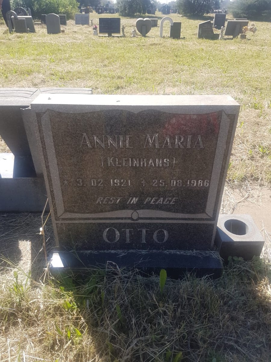 OTTO Annie Maria nee KLEINHANS 1921-1986