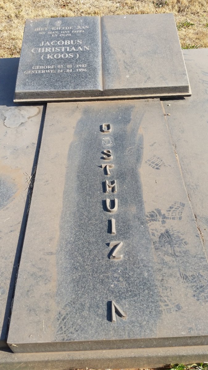 OOSTHUIZEN Jacobus Christiaan 1942-1996