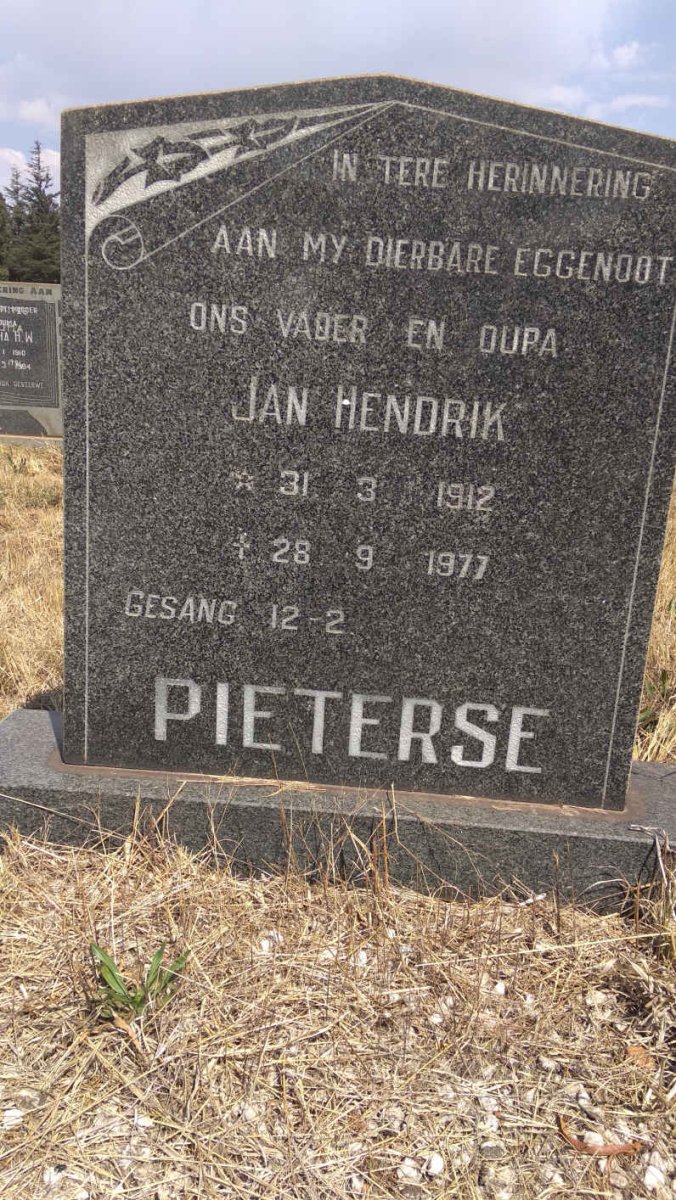 PIETERSE Jan Hendrik 1912-1977