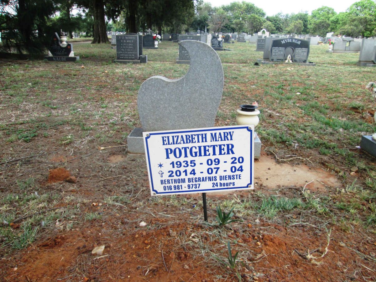 POTGIETER Elizabeth Mary 1935-2014