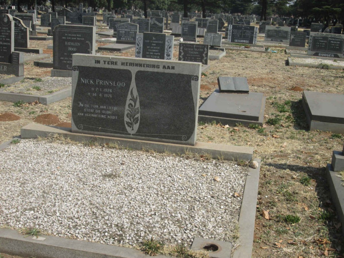 PRINSLOO Nick 1926-1976