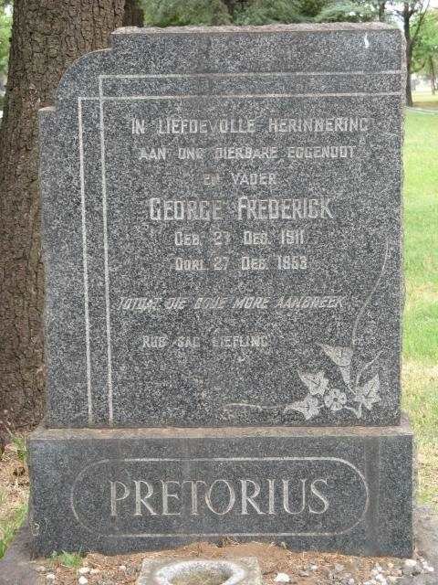 PRETORIUS George Frederick 1911-1953